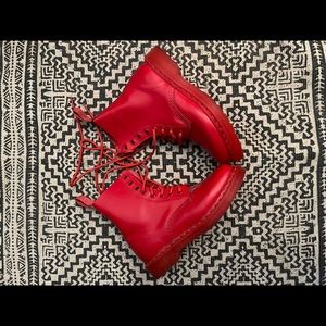Dr Martens 1460 Mono Red Bootd